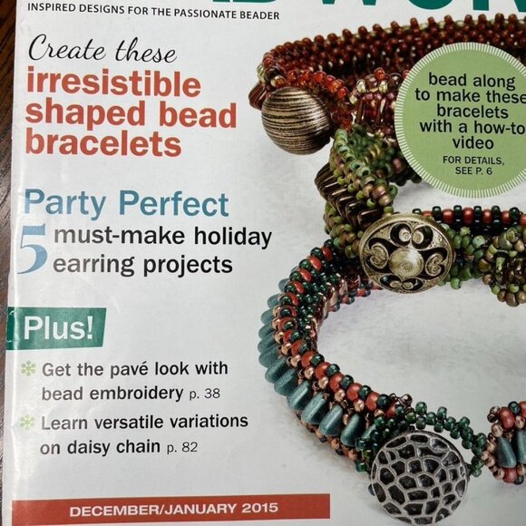 Beadwork Magazine Jewelry Crafting Book u Dec 2014 Jan 2015 Vol 18  No 1 - Picture 3 of 7